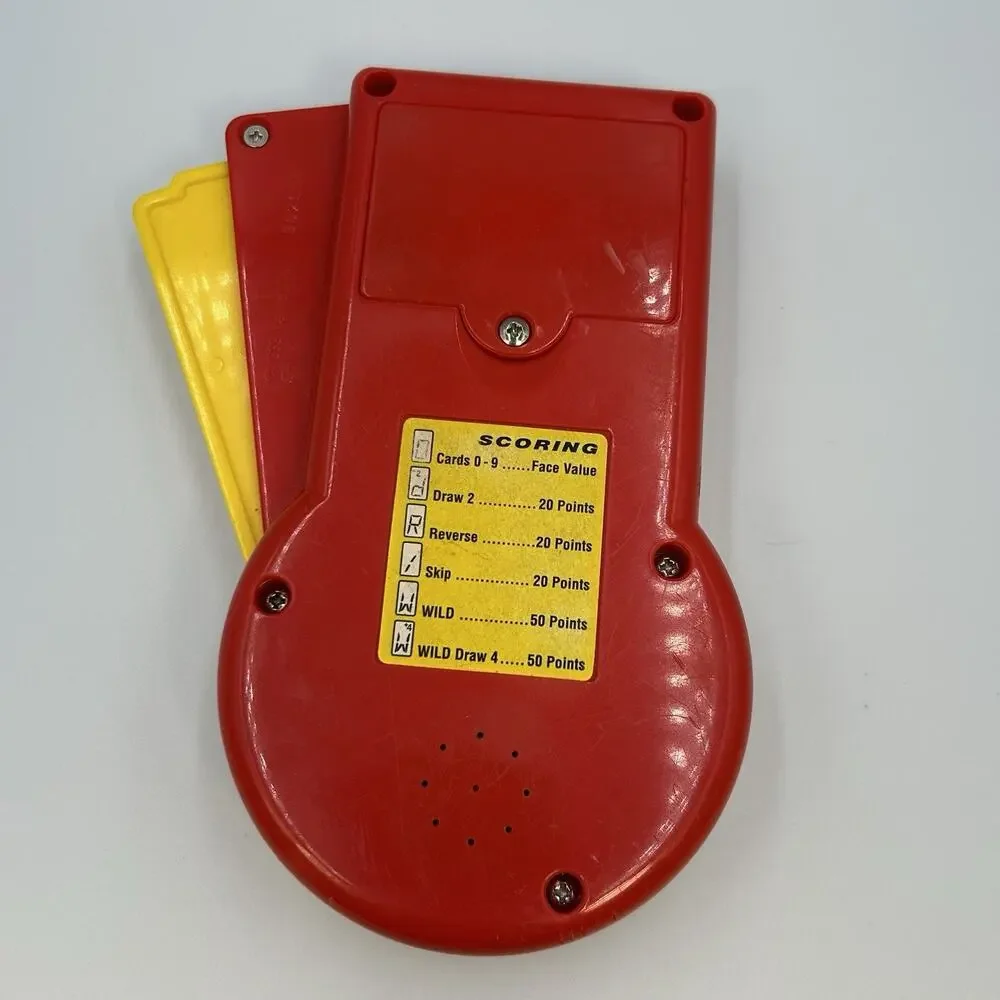UNO Electronic Handheld Card Video Game LCD Mattel Vintage 90s 1999 - Tested